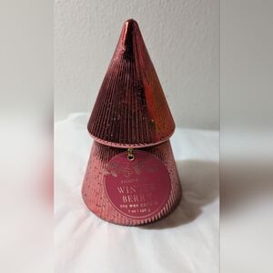 Paddywax Ribbed Tree  Candle SOY WAX CANDLE 7oz WINTER BERRY NWT